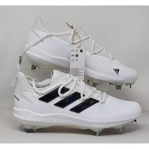 Adidas Adizero Afterburner Metal Baseball Cleats White Black H00981 Mens Size 14